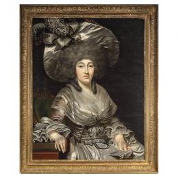 111  -  <p><span class="object_title">Atribuido a Ulrich Wertmüller (Estocolmo, 1751-1811) <br/>Retrato de dama con sombrero. </span>.<br></p>
