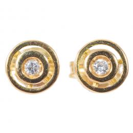 41   -  <p><span class="object_title">Pendientes en oro con diamante talla brillante engastado en chatón, 0,06 ct aprox. 1,53 gr. </span></p>