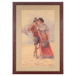 216   -  <p><span class="object_title">Eduard Pascual Monturiol (Barcelona, 1882-1934) <br/>Pescadores en la playa. </span>.<br></p>