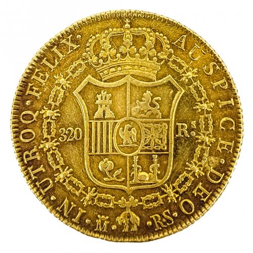 Moneda en oro 320 reales. José Napoleón. Madrid, 1810. Rara