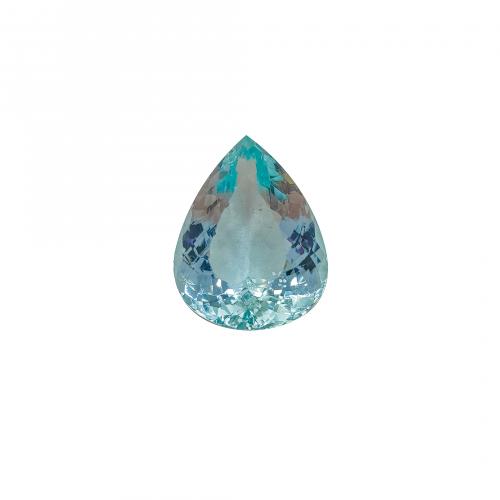 Aguamarina natural talla perilla. 43,65 ct aprox. 30 x 22 x