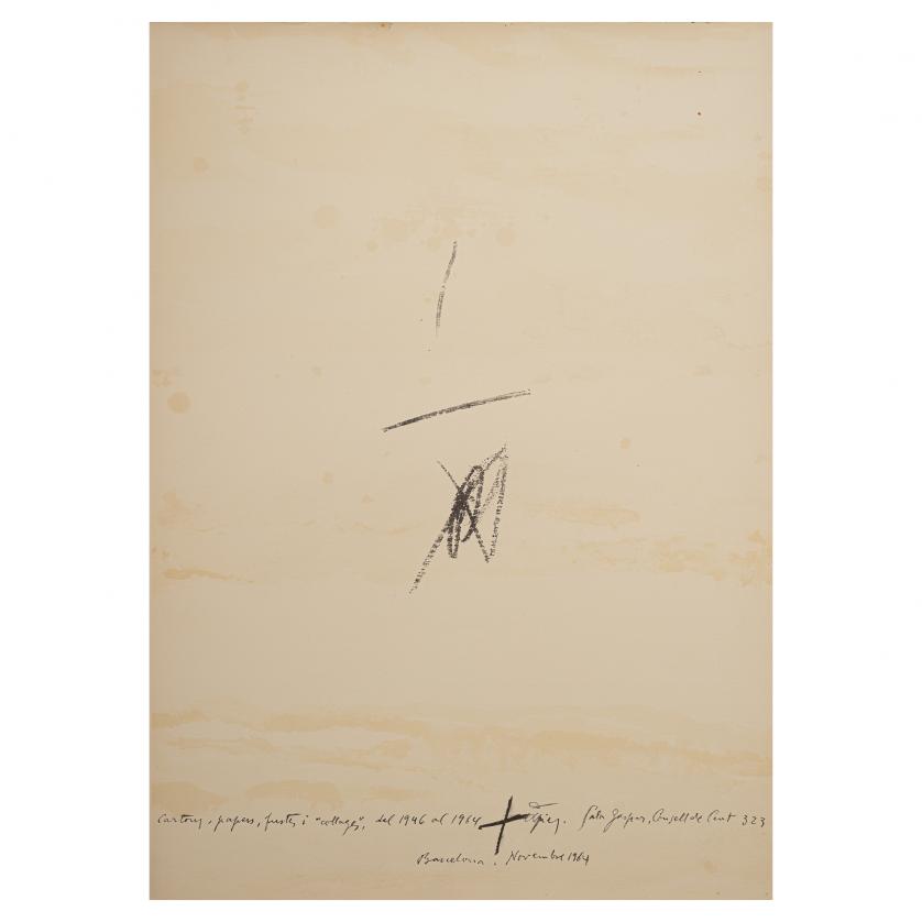 Antoni Tàpies (Barcelona, 1922-2012) Cartrons, papers, fu